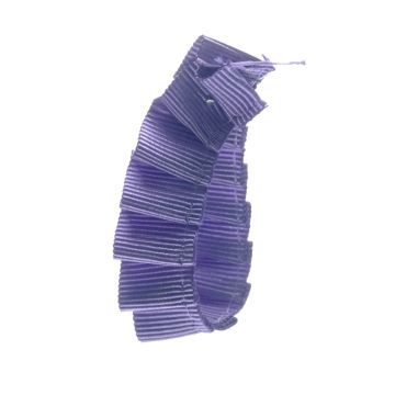 African Violet Pleated 15mm Grosgrain Ribbon