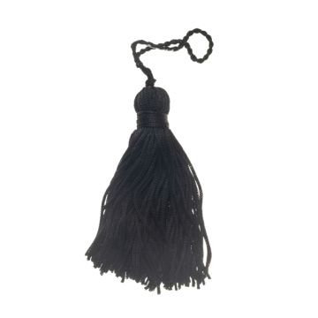 Black Rayon Key Tassel 80mm