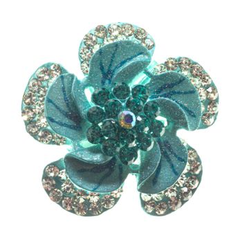 Blue Flower Brooch