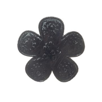 Black Bead Flower Iron On