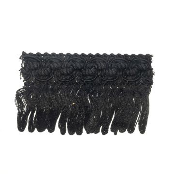 Black Bin End Looped Fringe