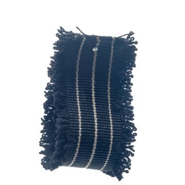 Black Pin Stripe Coco Fringe 25mm