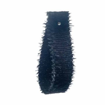 Black Furry Grosgrain Ribbon