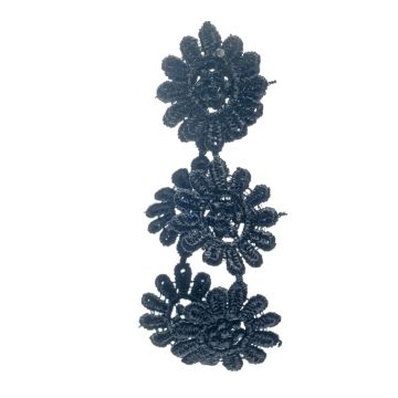 Black Daisy Black Lace 20mm