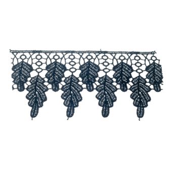 Black Guipure Feather Lace