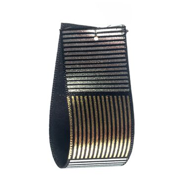 Black Metallic Satin Ribbon