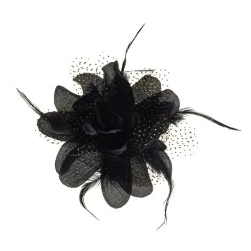 Black Organza Flower