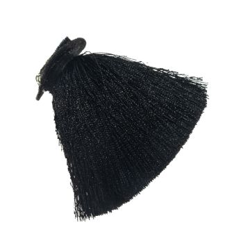 Black Pom Pom Clip