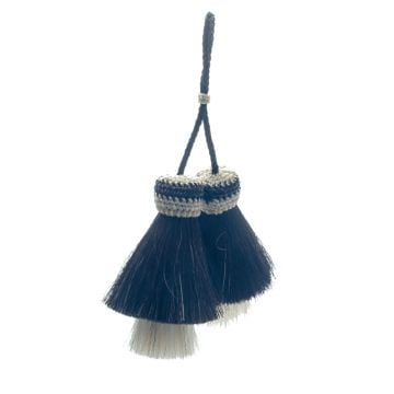 Crow Black Double Horse Hair Tassel 85mm