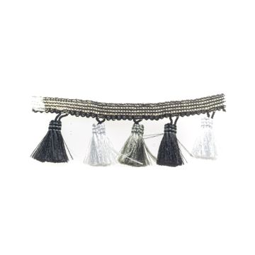 BlackWhite Tassel Fringe