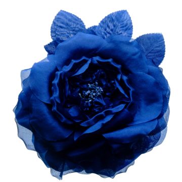 Pitch Blue Silk Rose