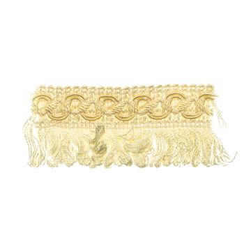 Clotted Cream Bin End Looped Fringe