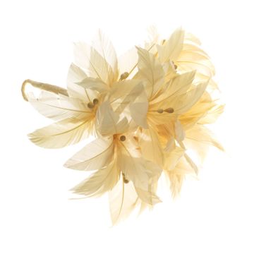 Clotted Cream Feather Flower