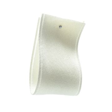 Clotted Cream Spun Polyester Satin Ribbon