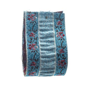 Cornflower Metallic Jacquard