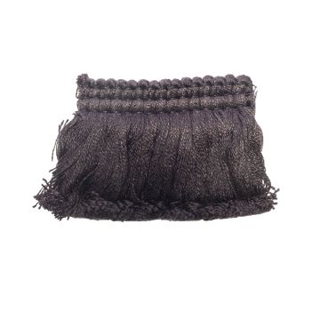 Damson Bin End Cotton Ruche Fringe