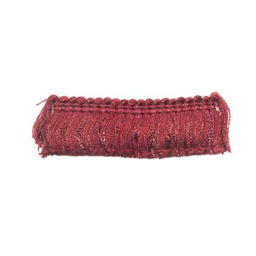 Dark Amaryllis Bin End Cotton Ruche Fringe