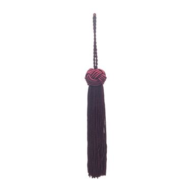 Dark Amaryllis Turks Head Tassel