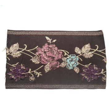 Dark Bark Flower Jacquard Braid