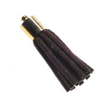 Dark Bark Suede Tassel