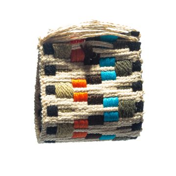 Ecru Orange Turq Jacquard