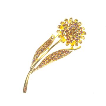 Gold Jewelled Brooch