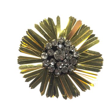 Gold Diamante Flower