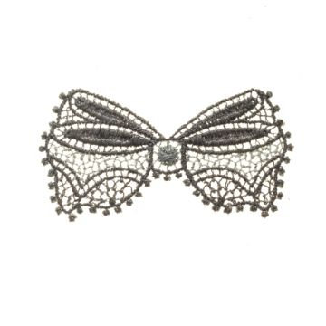 Grey Squirrel Lace Bow