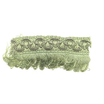 Hellebore Green Bin End Looped Fringe