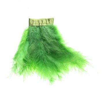 Hellebore Green Marabou Fringe