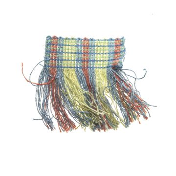 Hyacinth Blue Bin End Linen Fringe