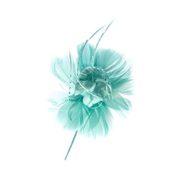 Light Aquamarine Feather Flower