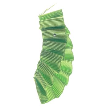 Lime Pleated 15mm Grosgrain Ribbon