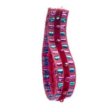 Magenta Beaded Ribbon