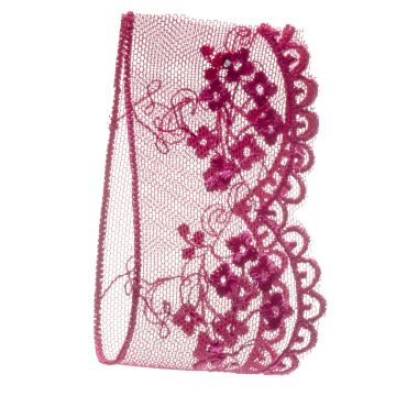 Magenta Coloured Lace