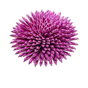 Magenta Faux Leather Sea Urchin