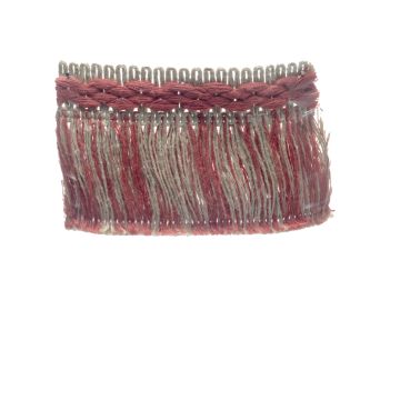 Penstemon Garnet Bin End Linen & Cotton Fringe 60mm