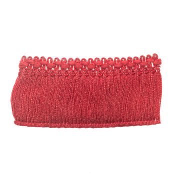 Peonie Red Bin End Cotton Fringe - bin end