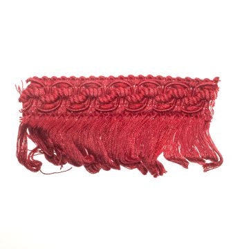 Peonie Red Bin End Looped Fringe