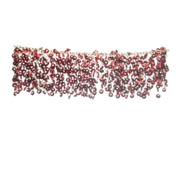 Peonie Red Sequin Fringe 50mm