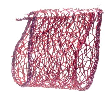 Pink Wired Mesh Ribbon