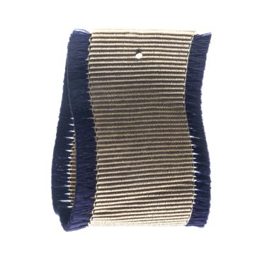 Pitch Blue Fringe Edge Grosgrain Ribbon