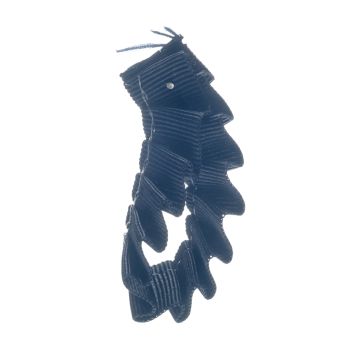 Pitch Blue Pleated 15mm Grosgrain Ribbon