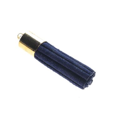 Pitch Blue Suede Tassel