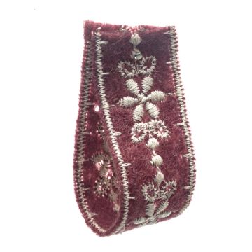 Plum Embroidered Felt