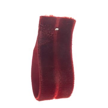 Post Box Red Fold Over Stretch Velvet Ribbon