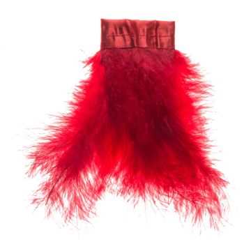 Post Box Red Marabou Fringe