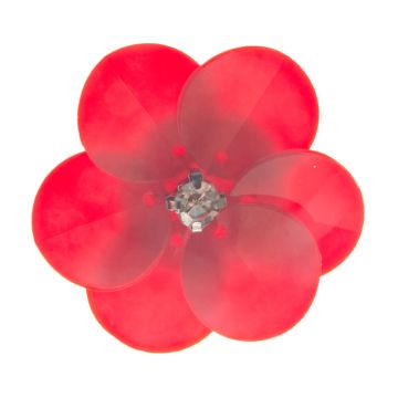 Post Box Red Sequin Flower