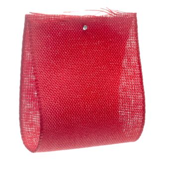 Post Box Red Woven Edge Ribbon