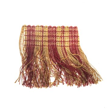 Raspberry Ripe Wheat Bin End Linen Fringe